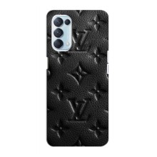 Текстурный Чехол Louis Vuitton для Оппо Рено 5 4G – Черный ЛВ
