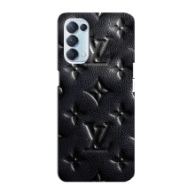 Текстурний Чохол Louis Vuitton для Оппо Рено 5 4G (Чорний ЛВ)