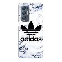 Чехлы Адидас для Oppo Reno5 Pro Plus 5G (AlphaPrint) – Адидас на мраморе