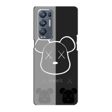 Чехлы для Oppo Reno5 Pro Plus 5G - Bearbrick Louis Vuitton (PREMIUMPrint) (БеарБрик глаза)