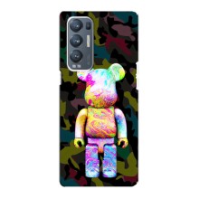 Чехлы для Oppo Reno5 Pro Plus 5G - Bearbrick Louis Vuitton (PREMIUMPrint) (Яркий Bearbrick)