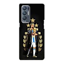 Чехлы для Oppo Reno5 Pro Plus 5G (Leo чемпион) (AlphaPrint) (Месси Король)