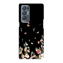 Чохол для ОPPO Reno5 Pro Plus (5G) - з принтом (Дизайнерські) (AlphaPrint) (Маленькі квіти)