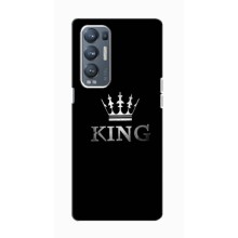 Чехол (Корона на чёрном фоне) для Оппо Рено 5 Про Плюс 5G – KING