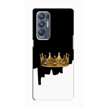 Чехол (Корона на чёрном фоне) для Оппо Рено 5 Про Плюс 5G – Золотая корона