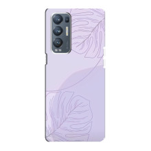 Чехол цветочный дизайн для Oppo Reno5 Pro Plus 5G – Монстера фиолетовая