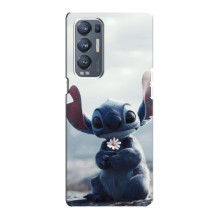 Чехол с рисунком Стич для Oppo Reno5 Pro Plus 5G – Стич с цветочком