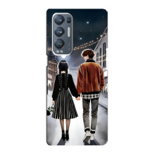 Чехол с дизайном Венздей 2 на Oppo Reno5 Pro Plus 5G – Уэнсдей и Тайлер