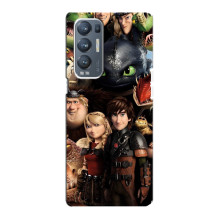 Чехол как приручить дракона на Oppo Reno5 Pro Plus 5G – Персонажи дракона