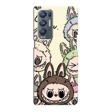 Чохол з Лабубу на Oppo Reno5 Pro Plus 5G – Колаж Лабубу