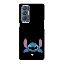 Чехол с принтом Стич на Oppo Reno5 Pro Plus 5G (Стич на черном)