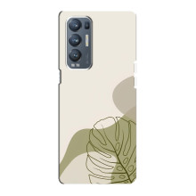 Силиконовый чехол с принтом в цветах на Oppo Reno5 Pro Plus 5G – Монстера зелёная