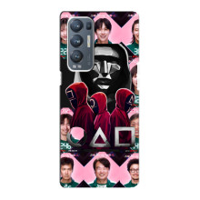 Чехол Гра в кальмара для Oppo Reno5 Pro Plus 5G – Персонажи игры кальмара