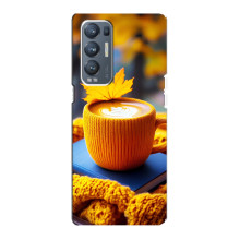 Чехол с уникальным дизайном «Осень с кофе» для Oppo Reno5 Pro Plus 5G – Кофе с жёлтым