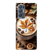 Чехол с уникальным дизайном «Осень с кофе» для Oppo Reno5 Pro Plus 5G – Пряный кофе
