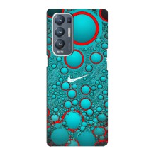 Силиконовый Чехол на Oppo Reno5 Pro Plus 5G с картинкой Nike (Найк зеленый)