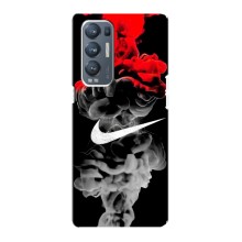 Силиконовый Чехол на Oppo Reno5 Pro Plus 5G с картинкой Nike (Nike дым)