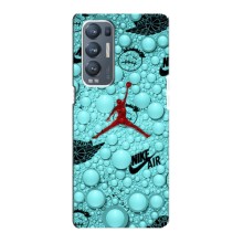 Силіконовый Чохол Nike Air Jordan на Оппо Рено 5 Про Плюс 5G (Джордан Найк)