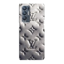 Текстурный Чехол Louis Vuitton для Оппо Рено 5 Про Плюс 5G (Бежевый ЛВ)