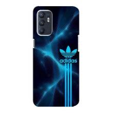 Чехлы Адидас для Oppo Reno6 4G (AlphaPrint) (Синий Адидас)