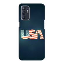 Чехол Флаг USA для Oppo Reno6 4G (USA)