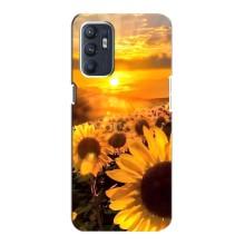 Чохол з Квітами для Oppo Reno6 4G (поле соняшників)