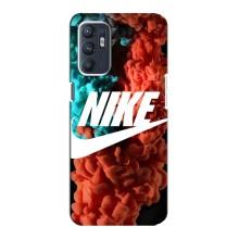 Чехол для Oppo Reno6 4G - с принтом Найк (AlphaPrint) (Дымчатый найк)