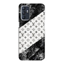 Чехол Стиль Louis Vuitton на Oppo Reno6 4G (LV на белом)