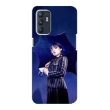 Чохли Венсдей на Oppo Reno6 4G Уенсдей (AlphaPrint) (Венздей з парасолькою)