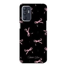 Чехол с бантиками на Оппо Рено 6 (4G) – Банты на черном