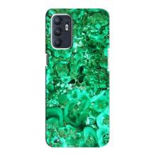 Мраморный чехол на Oppo Reno6 4G (VPrint) (Салатный Мрамор)