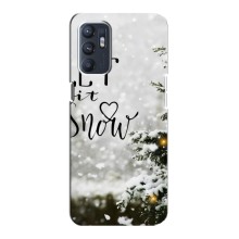 Новогодние, Праздничные Чехлы для Oppo Reno6 4G - 2024 год (Let it snow)