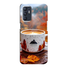 Чехол с уникальным дизайном «Осень с кофе» для Oppo Reno6 4G – Кофе на природе