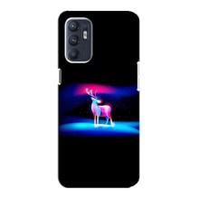 Силіконовий бампер з картинкою звірів для Oppo Reno6 4G (Яскравий олень)