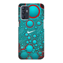 Силиконовый Чехол на Oppo Reno6 4G с картинкой Nike – Найк зеленый