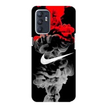 Силиконовый Чехол на Oppo Reno6 4G с картинкой Nike – Nike дым