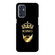 Чехол (Корона на чёрном фоне) для Оппо Рено 6 (5G) – KING