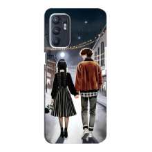Чехол с дизайном Венздей 2 на Oppo Reno6 5G – Уэнсдей и Тайлер