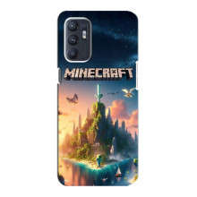 Чохол з картинками Майнкрафт для OPPO Reno6 5G (Лого Майнкрафт)