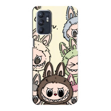 Чехол с Лабубу на Oppo Reno6 5G – Коллаж Лабубу