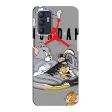 Силиконовый Чехол Nike Air Jordan на Оппо Рено 6 (5G) (Air Jordan)