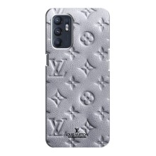 Текстурный Чехол Louis Vuitton для Оппо Рено 6 (5G) – Белый ЛВ