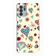 Чехлы для любимой на OPPO Reno6 Z (VPrint) (Сердечки)