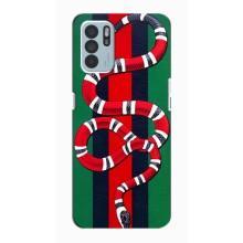 Чохли  GUCCI для OPPO Reno6 Z (AlphaPrint) (Gucci змія)