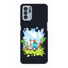Чохол Майнкрафт на Oppo Reno6 Z (AlphaPrint) Minecraft (персонажі Minecraft)