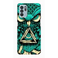 Чохол з пташками на Oppo Reno6 Z (VPrint) (Сова з оком)