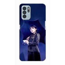 Чохли Венсдей на Oppo Reno6 Z Уенсдей (AlphaPrint) (Венздей з парасолькою)