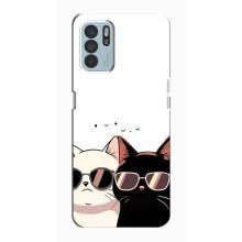 Чохол з малюнком кіт на Oppo Reno6 Z – Коти в окулярах