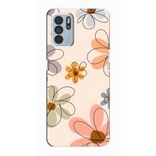 Чехол с цветочным принтом на Оппо Рено 6 Зет – Разноцветные цветы