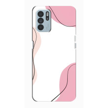 Чехол цветочный дизайн для Oppo Reno6 Z – Розовый фон